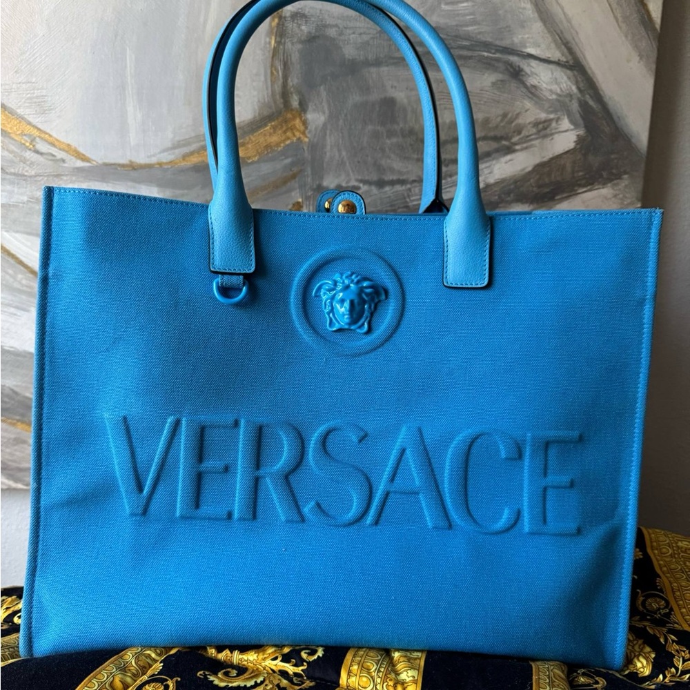 Versace Vibrant Blue Tote